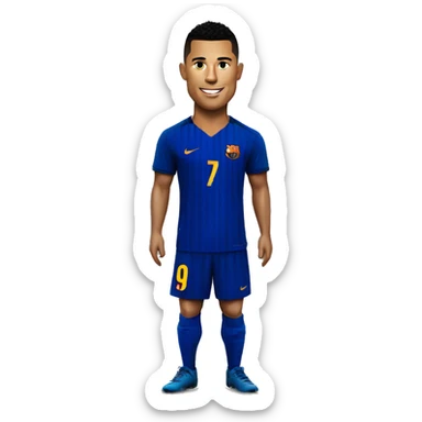 Ronaldo in barcalona sticker