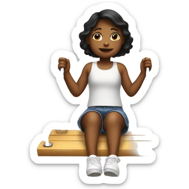 Little girl with no arms on swing sticker