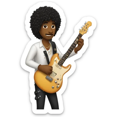 A guitarist who like dogs sticker