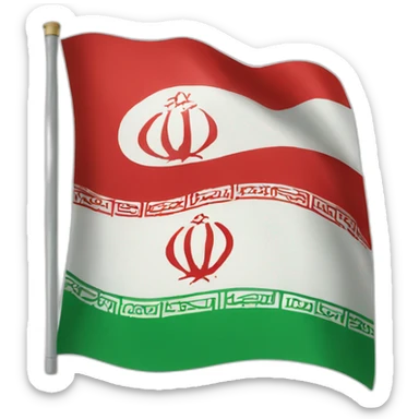 Democratic version of Iran's flag sticker