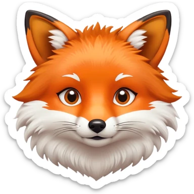 Cute Fox Face sticker