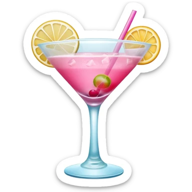 pink coctail high quality sticker