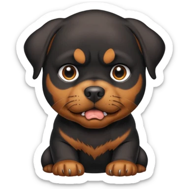 Perrita rottweiler flaca molesta sticker