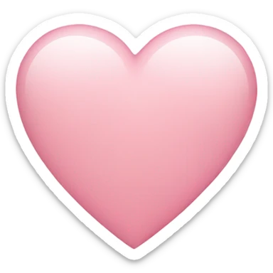 light pink heart sticker