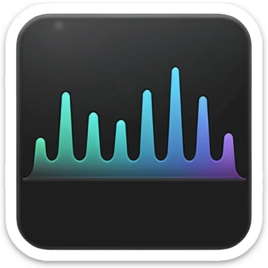 full black audio spectrum, the spectrum is white sticker