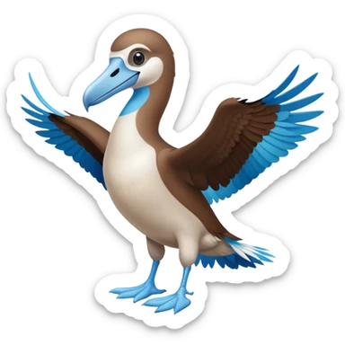 Blue-footed booby sticker