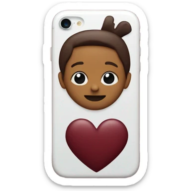 Iphone maroon heart  sticker