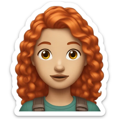 👩🏻 red hair sticker