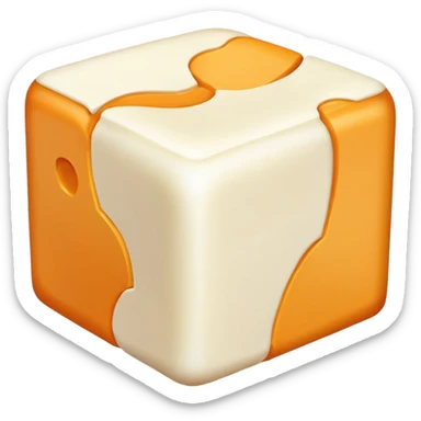Paneer cube sticker