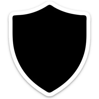 shield icon, solid filled icon, bold and simple, modern look sticker