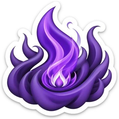 Wicked purple flames sticker