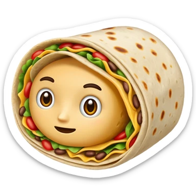 Bean burrito sticker
