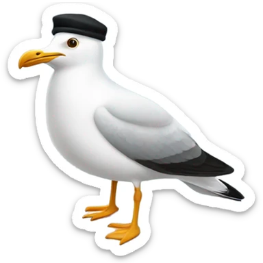 Seagull wearing a yamaka sticker