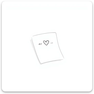 Sticky note that says "I miss you" with a heart sticker