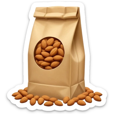 candied almonds in paper bag sticker