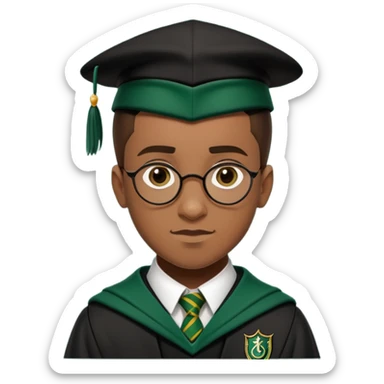 terence higgs is Graham Montague  in harry potter, wear hogwarts slytherin uniform sticker