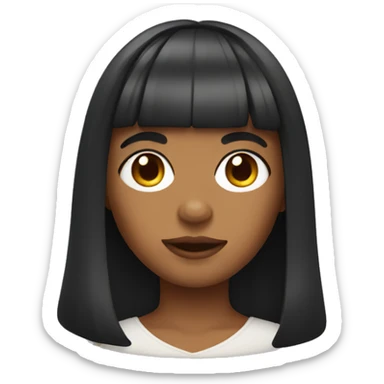 Portuguese girl with short curtain bangs sticker
