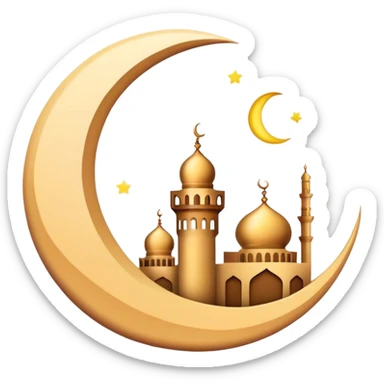 Ramadan Mubarak sign with beautiful light finish  sticker