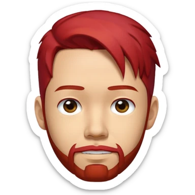 Mike Shinoda with red hair sticker