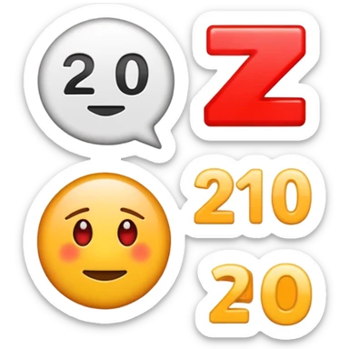 the red underlined  "100 points" emoji, but with "20" instead of "100" sticker