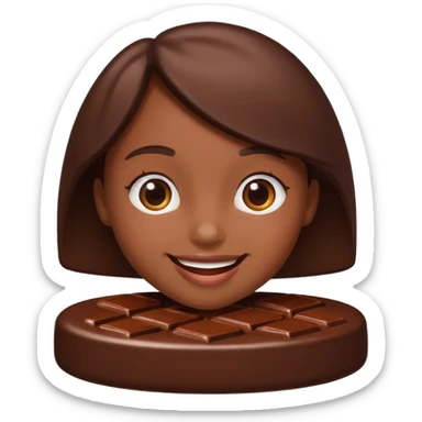 single charactarized personified chocolate sweet treat  sticker