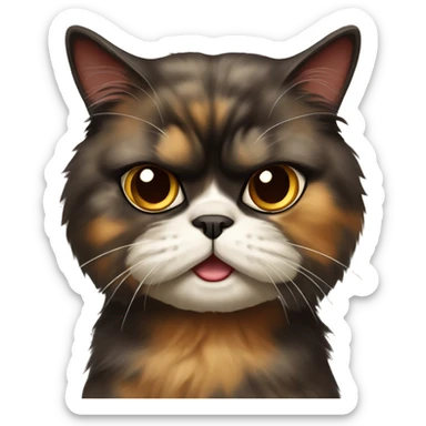 Annoyed Tortoiseshell Persian cat  sticker