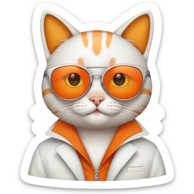 Cat with sunglasses sticker
