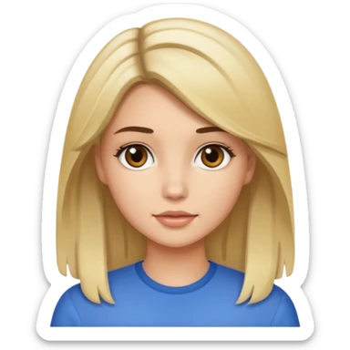 Brunette with blonde highlights sticker