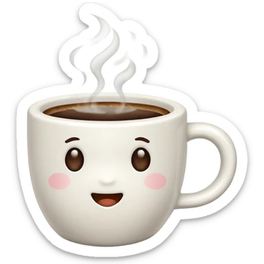 Cute coffe cup sticker