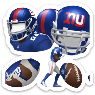 New york giants football player sticker