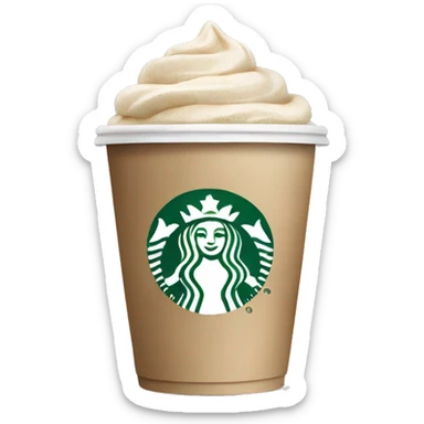 Beige Starbucks  sticker