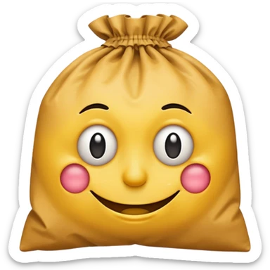 smiley with bags under eyes sticker