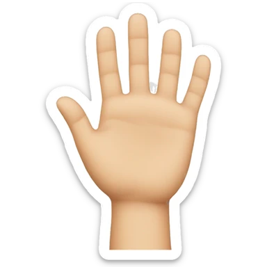 7 fingered hand sticker