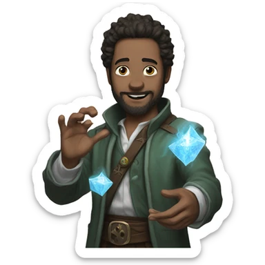 Rick playing magic the gathering sticker