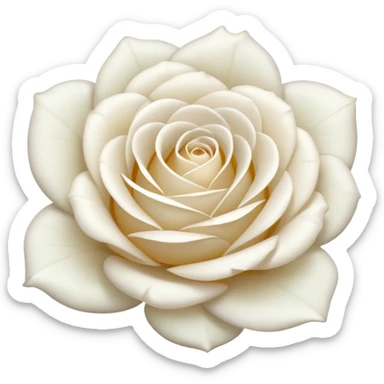 white rose, without green leaves, just flower sticker