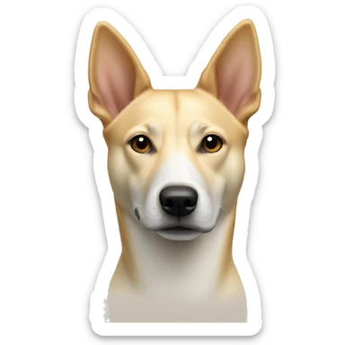 white carolina dog sticker