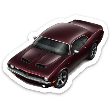 very dark blood red almost black hellcat car sticker