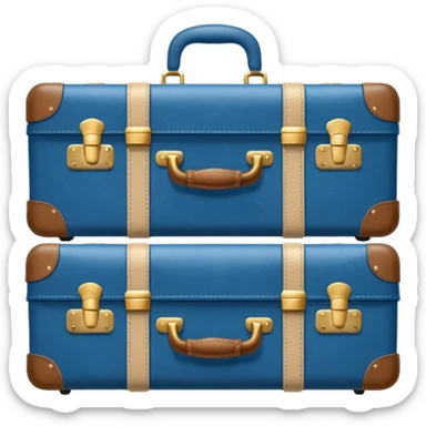 blue and beige suitcases sticker