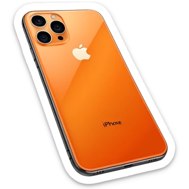 Un iPhone 17 Pro Max color naranja sticker