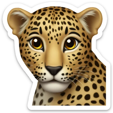 Leopard heart  sticker