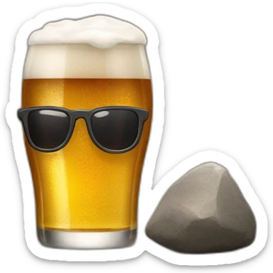 the rocks en train de boire une bière sticker