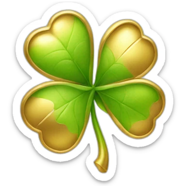 gold-four-leaf-clover sticker