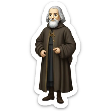 generate Galileo di Vincenzo  full body in standing  perfect  sticker