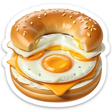 bagel egg and cheese sandwich sticker