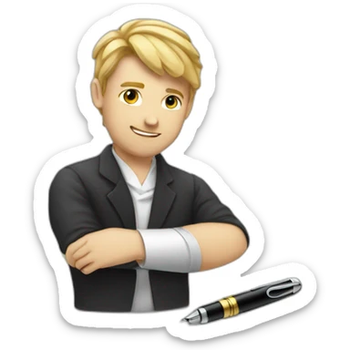 fountain pen addicted sticker