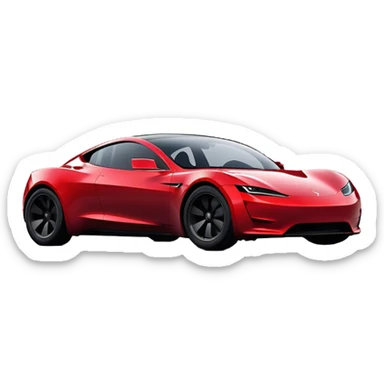 Tesla Roadster - Tesla (Model Year: 2020) (Iconic colour: Dark Red) sticker