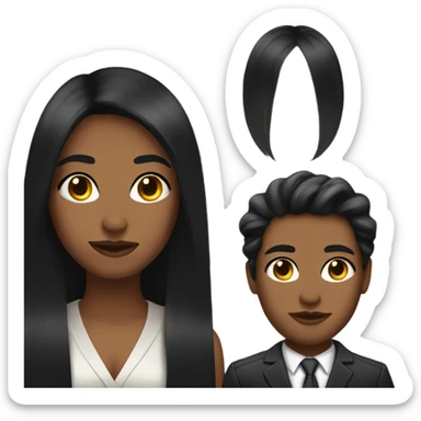 woman, face palming, brown skin, long black straight hair, makeup, lawyer  sticker