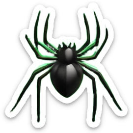 spider web made of glowing green lasers, 3/4 perspective, emoji style sticker