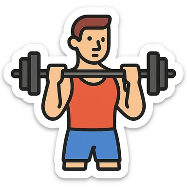 A sportsman who is dedicated to his workout routine and spend a lost of time at the gym sticker