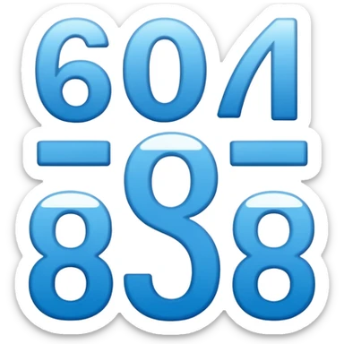 numbers saying 67 sticker